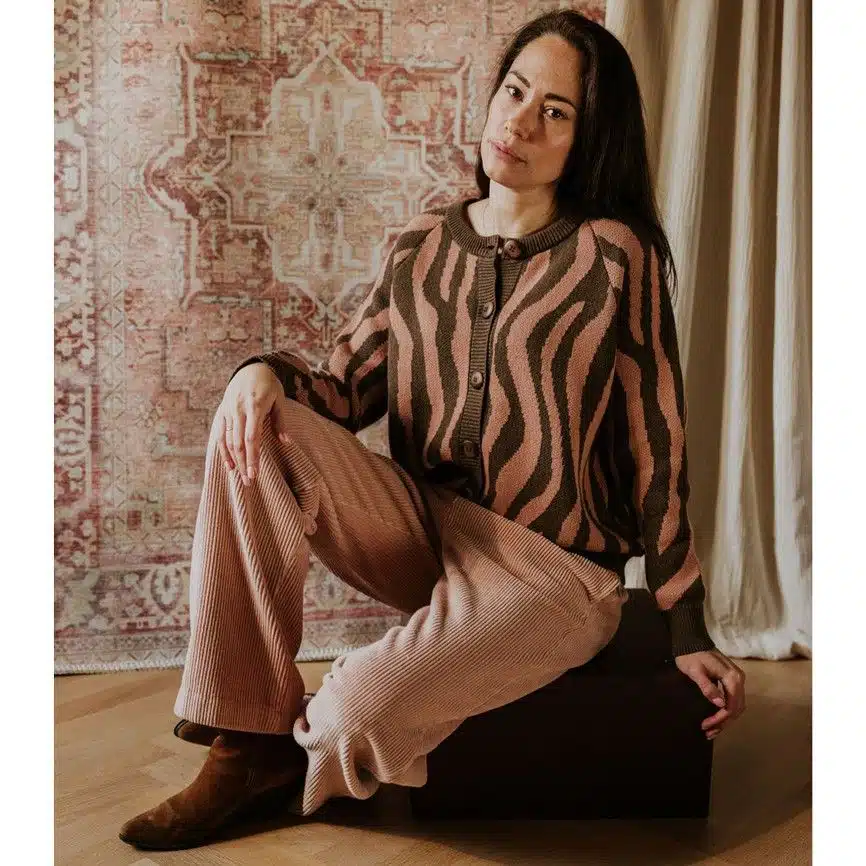 Strickjacke Women *Raglan*, Pink Zebra