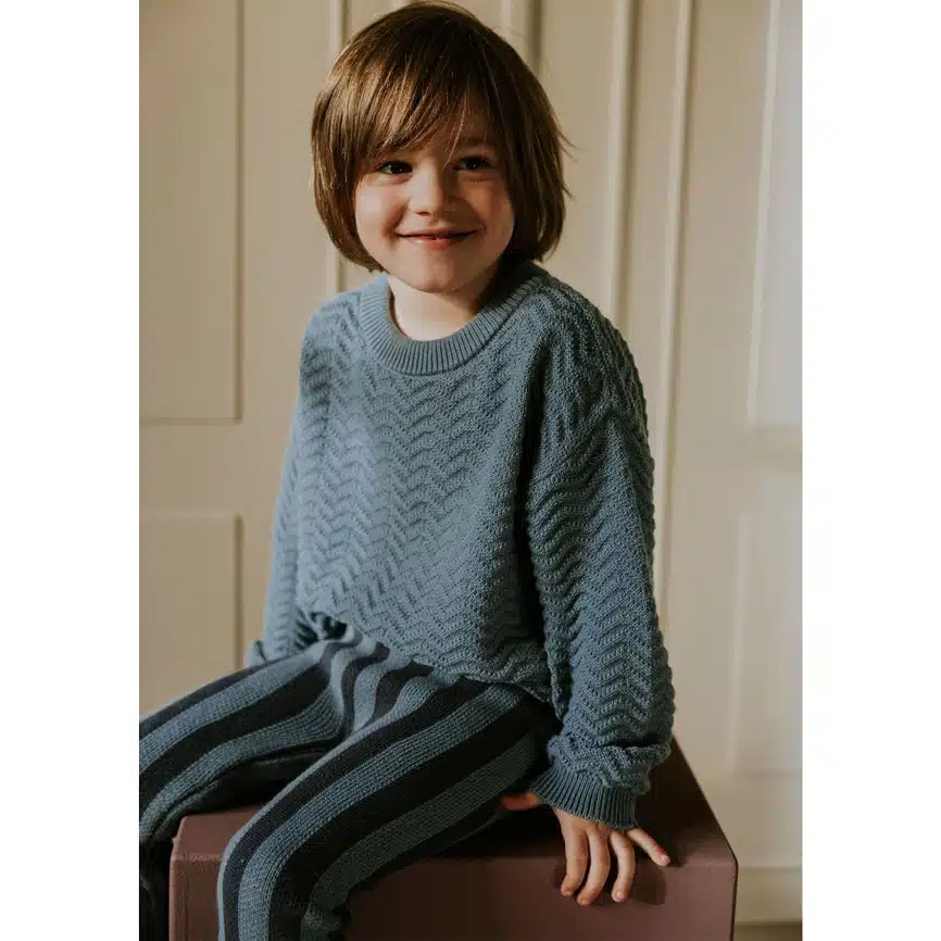 Leggings *Stripes Knitted*, Blue Monday