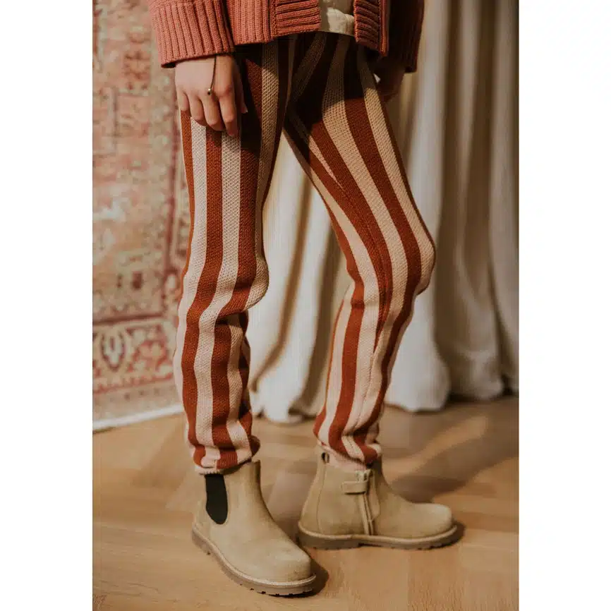 Leggings *Stripes Knitted*, Caramel