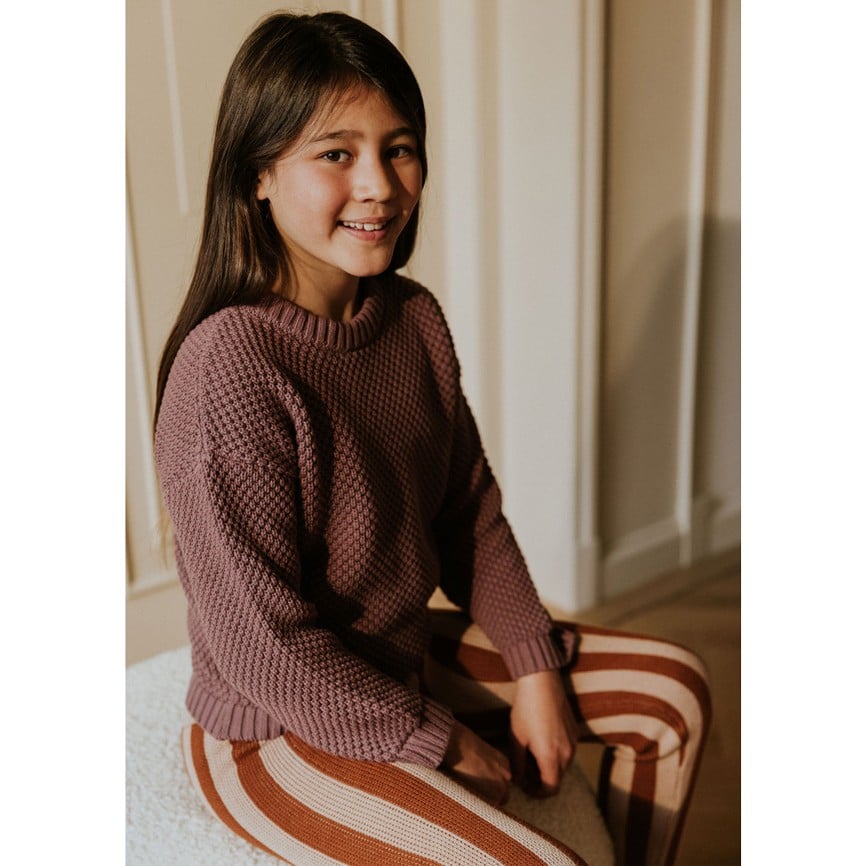 Leggings *Stripes Knitted*, Caramel