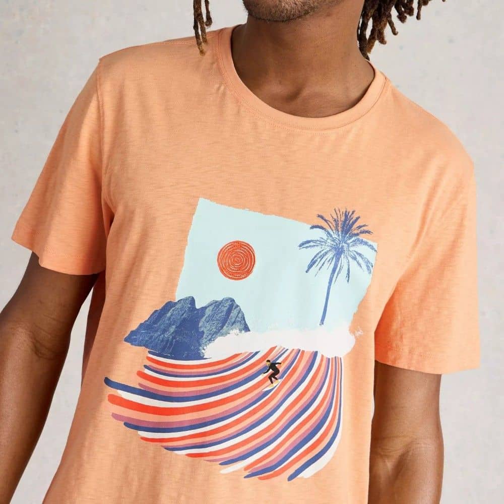 T-Shirt *Surf Up*, Pink Print