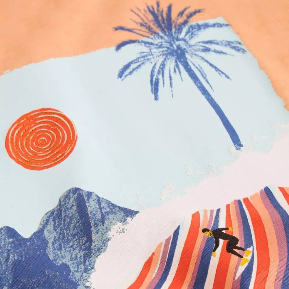 T-Shirt *Surf Up*, Pink Print