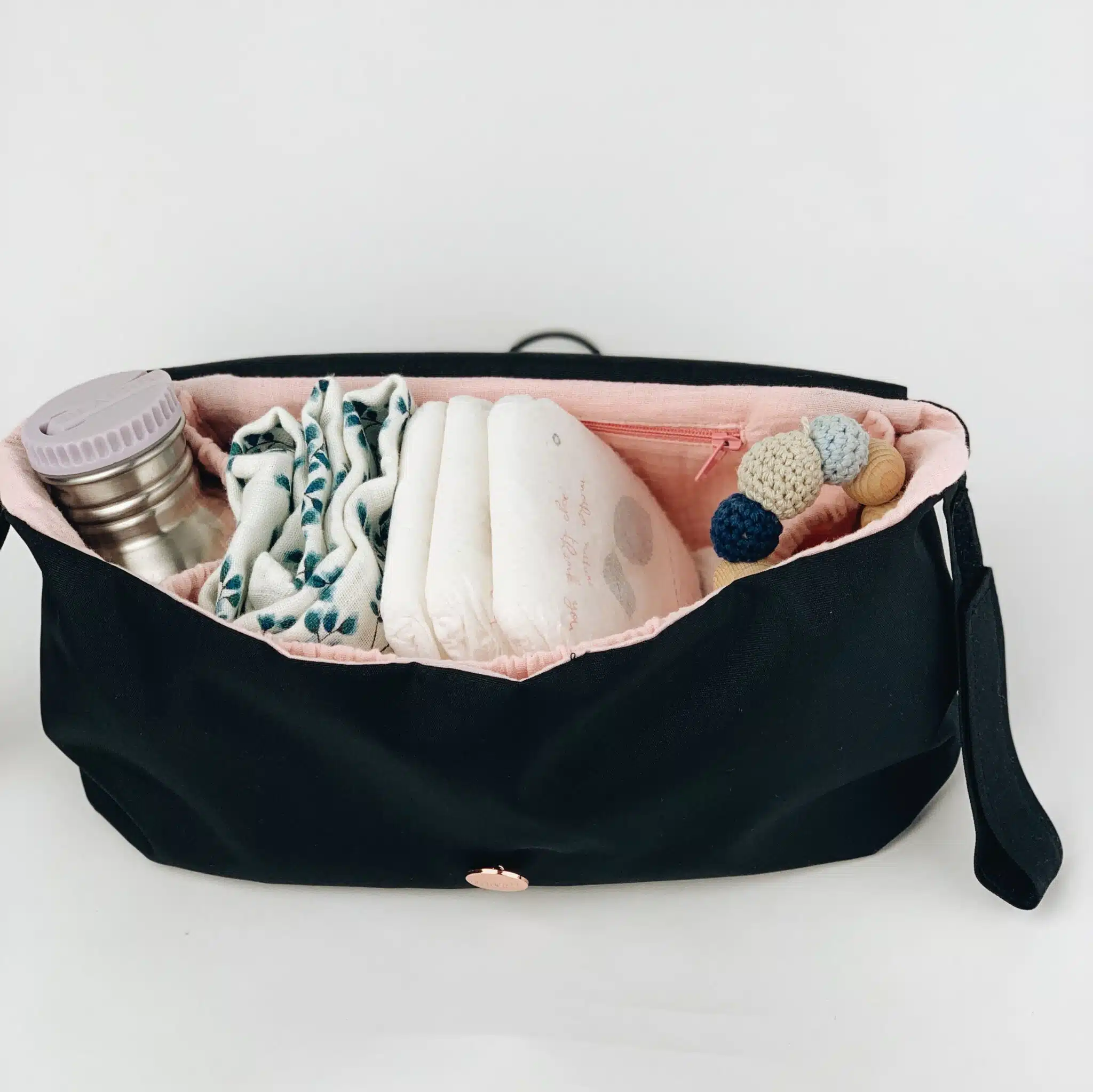 Buggy Bunny Kinderwagentasche, Black Pink