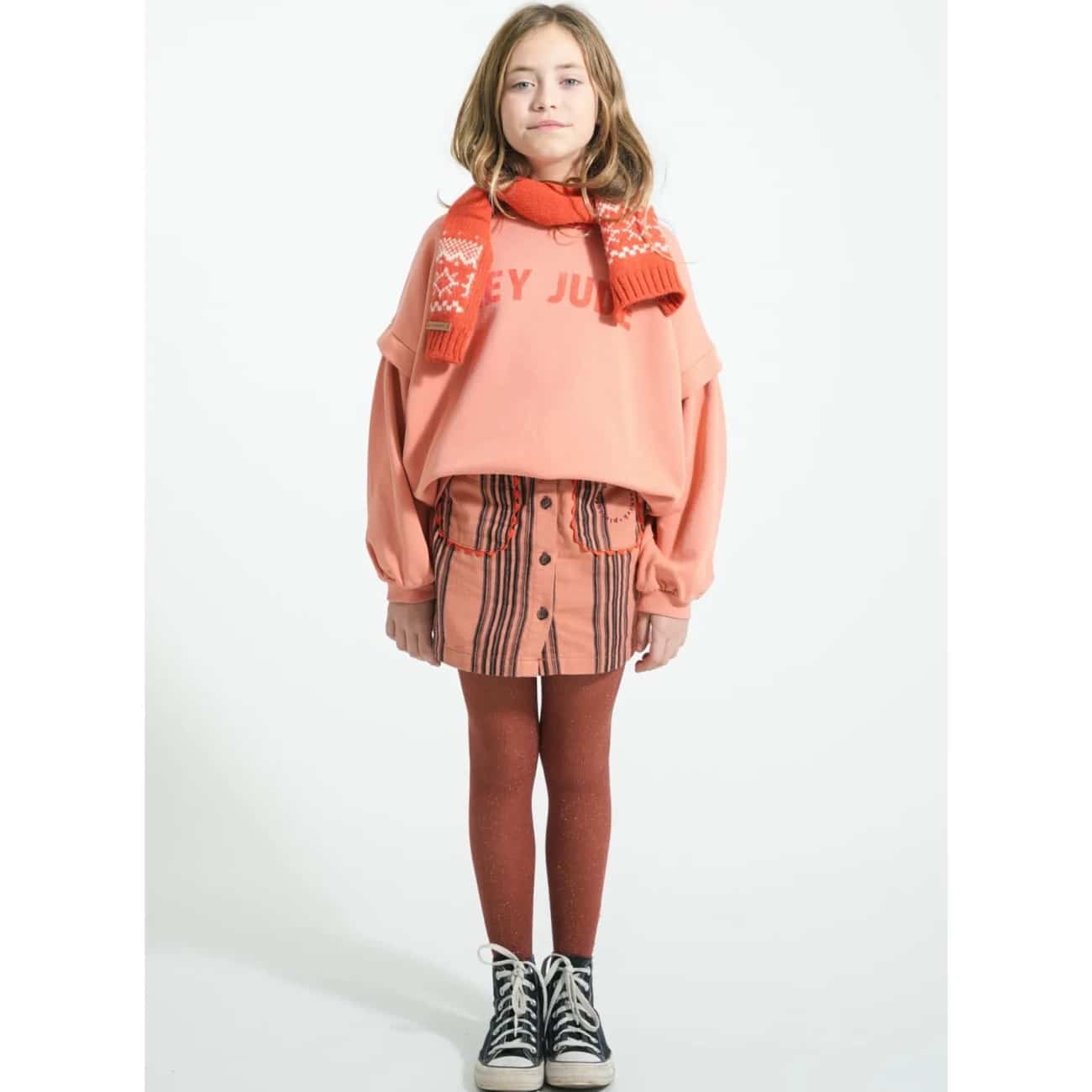 Jaquard Schal gestrickt, Red