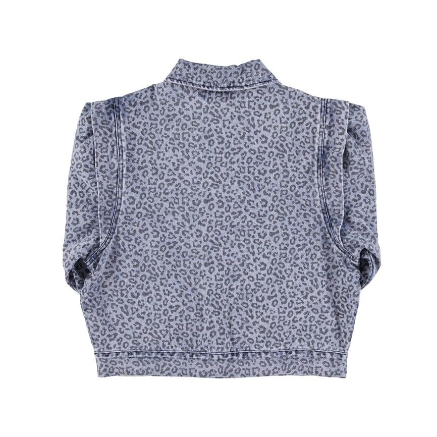 Jeansjacke *Animalprint*, Washed Blue Denim