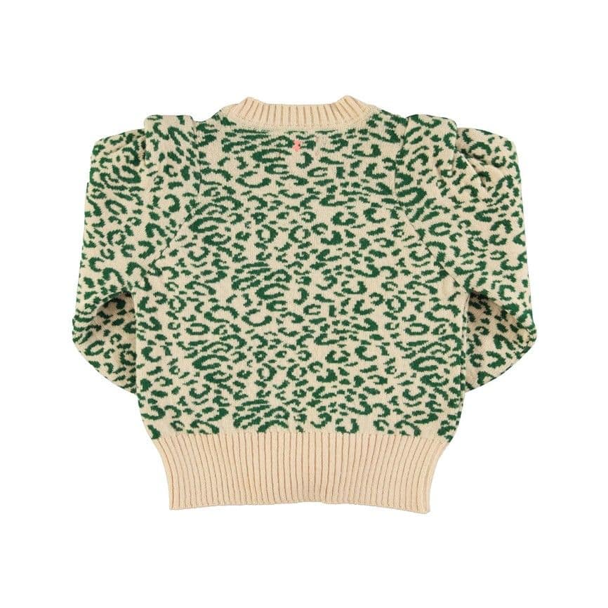 Strickpullover *Animalprint*, Green&Ecru