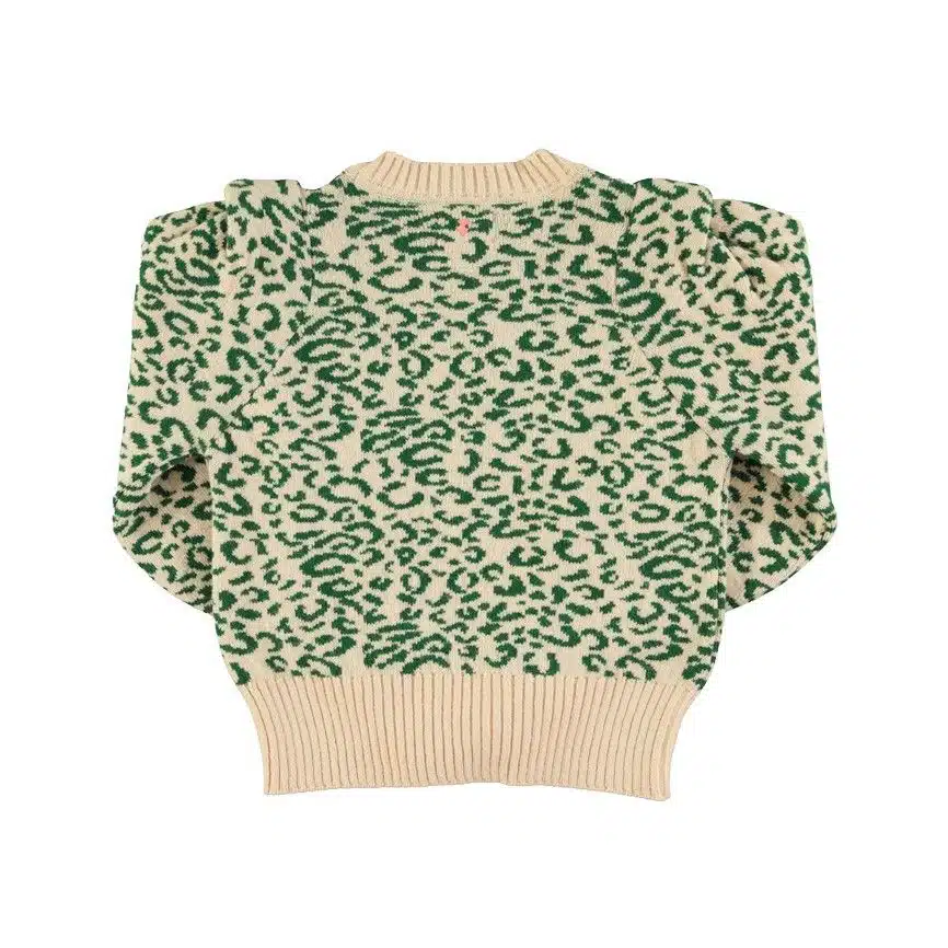 Strickpullover *Animalprint*, Green&Ecru