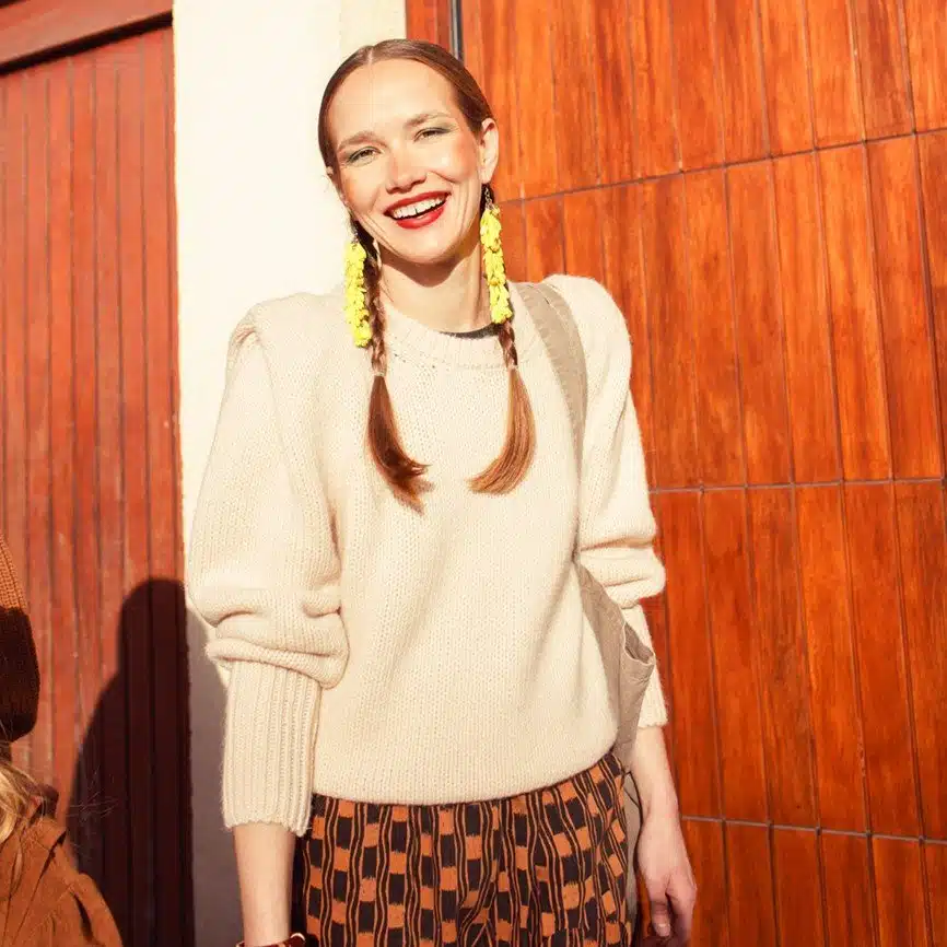 Strickpullover, Ecru