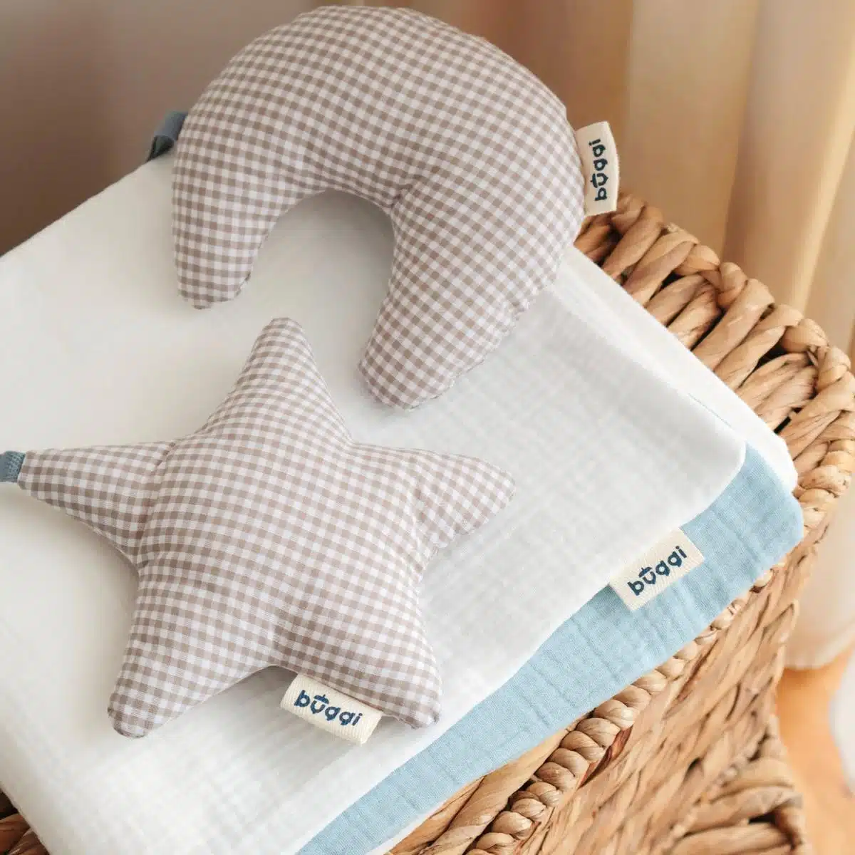 Babyspielzeug Mond & Stern, Grau