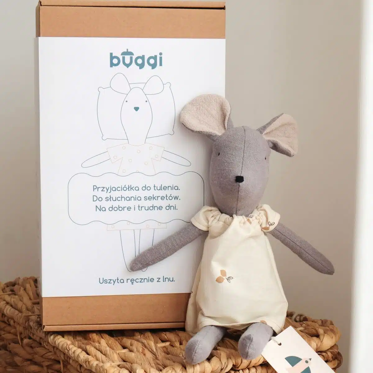 Maus im Kleid *Matilda*, Leinen