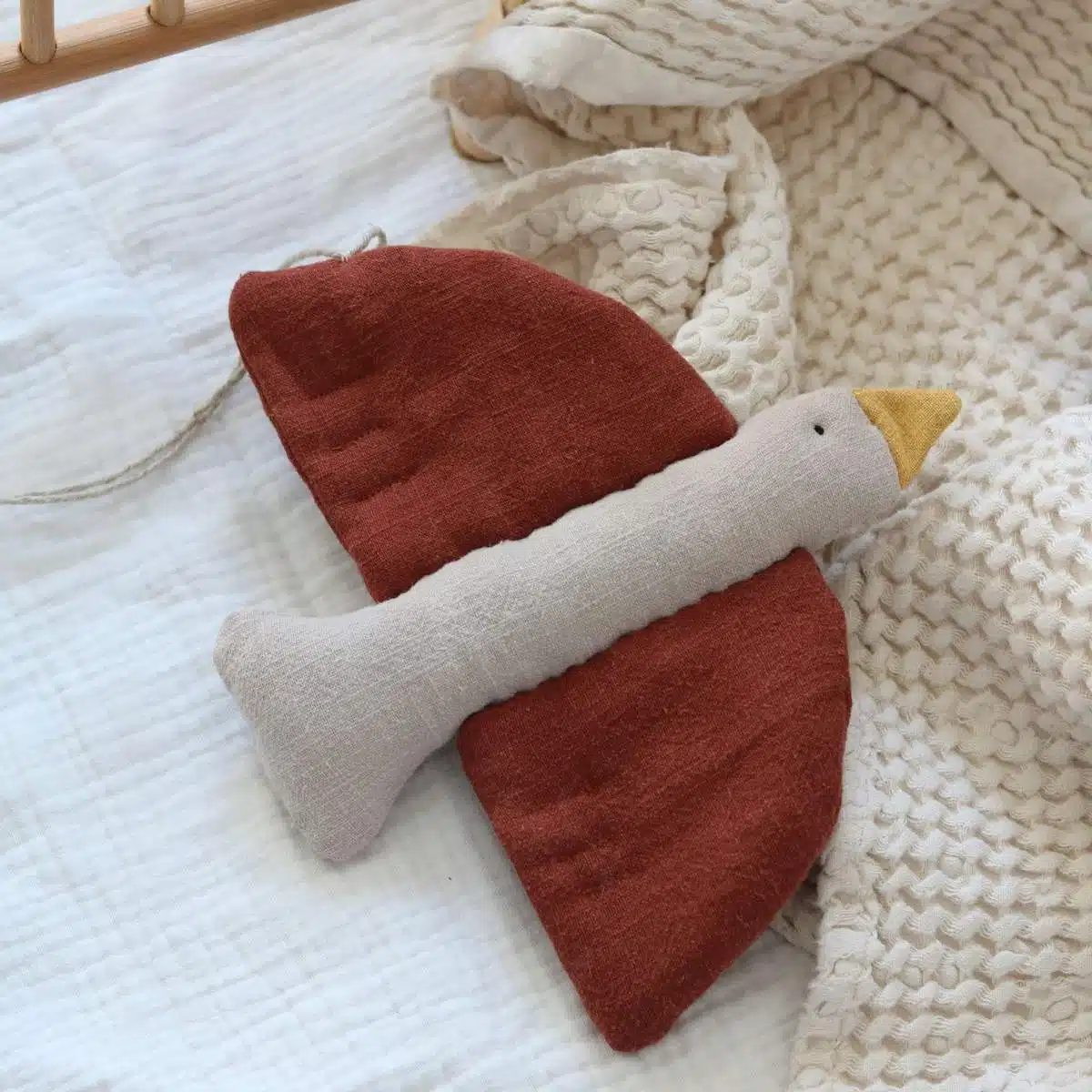 Vogel Wanddekoration, Terrakotta & Beige