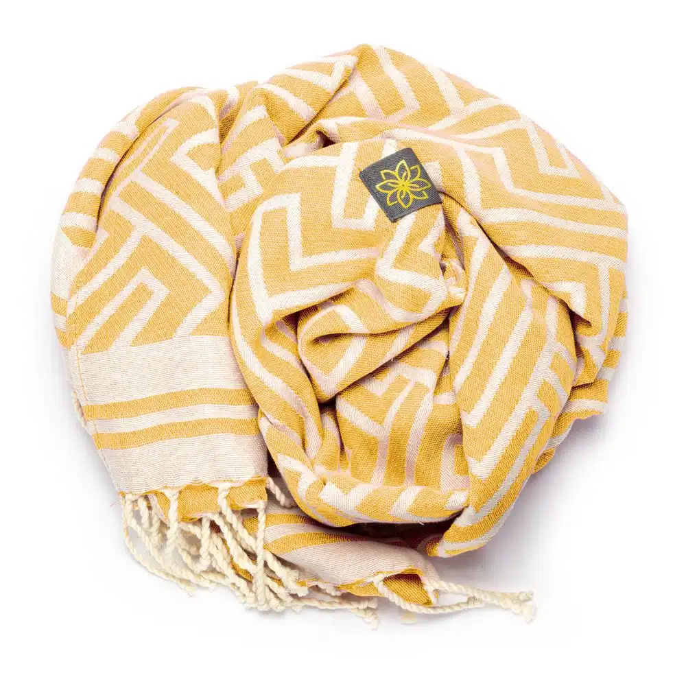 Tuch *Fouta* Hamamtuch Labyrinth, Sunflower Field 200x100cm