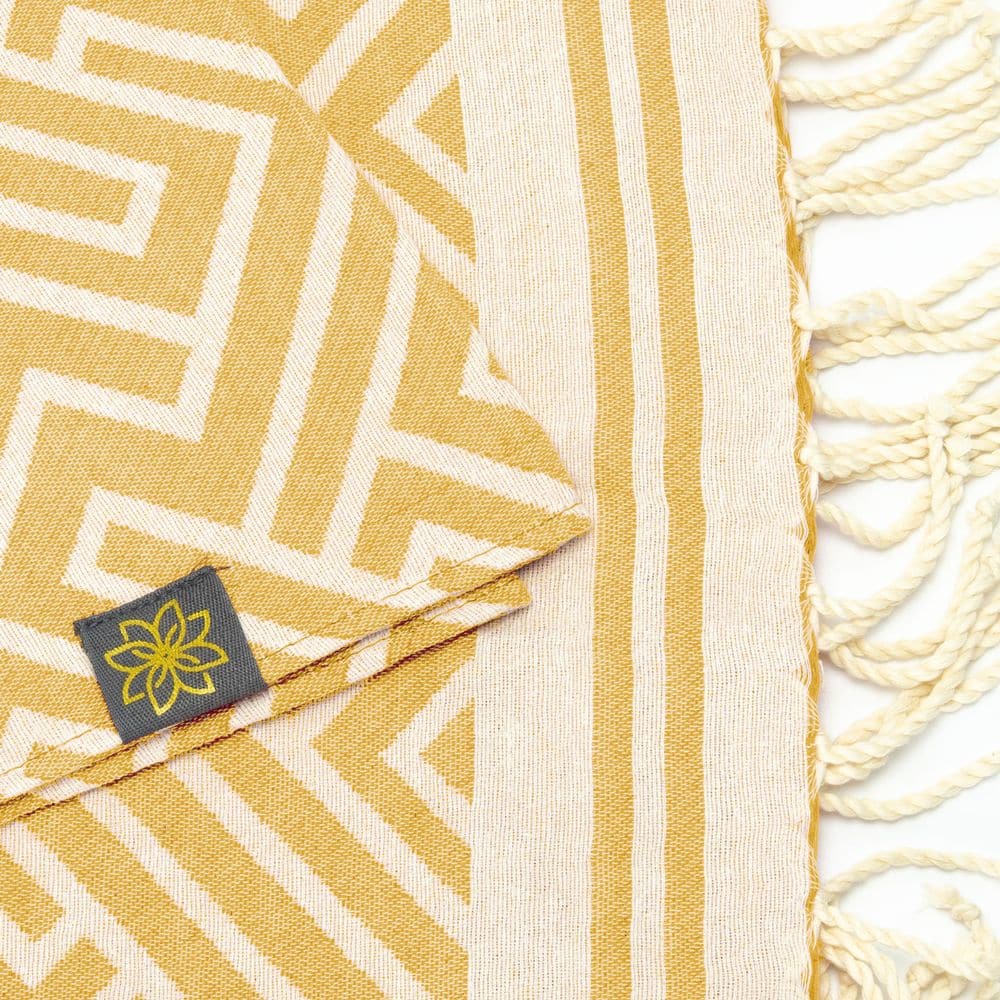 Tuch *Fouta* Hamamtuch Labyrinth, Sunflower Field 200x100cm