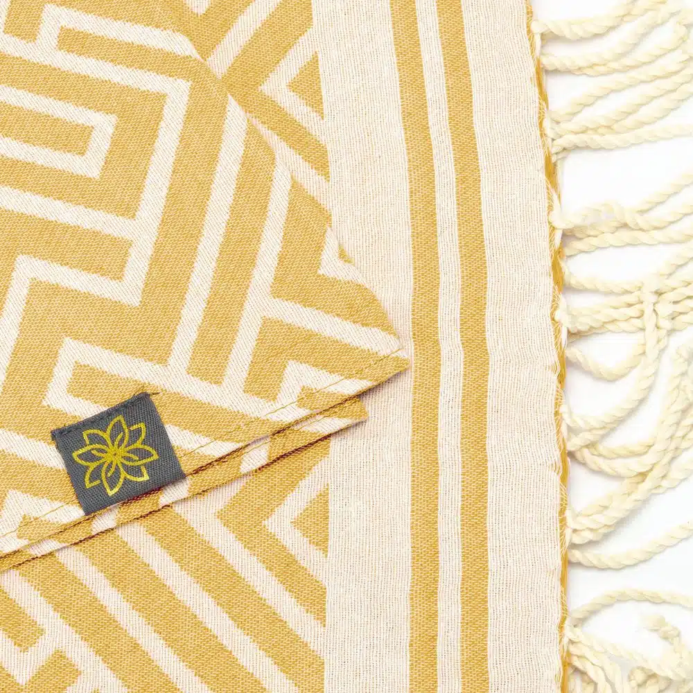 Tuch *Fouta* Hamamtuch Labyrinth, Sunflower Field 200x100cm