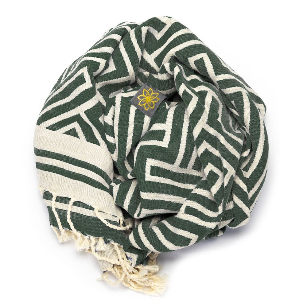 Tuch *Fouta* Hamamtuch Labyrinth, Tropical Forest 200x100cm