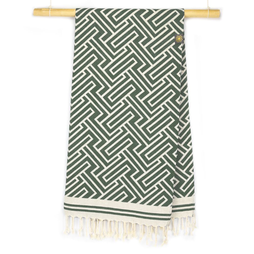 Tuch *Fouta* Hamamtuch Labyrinth, Tropical Forest 200x100cm