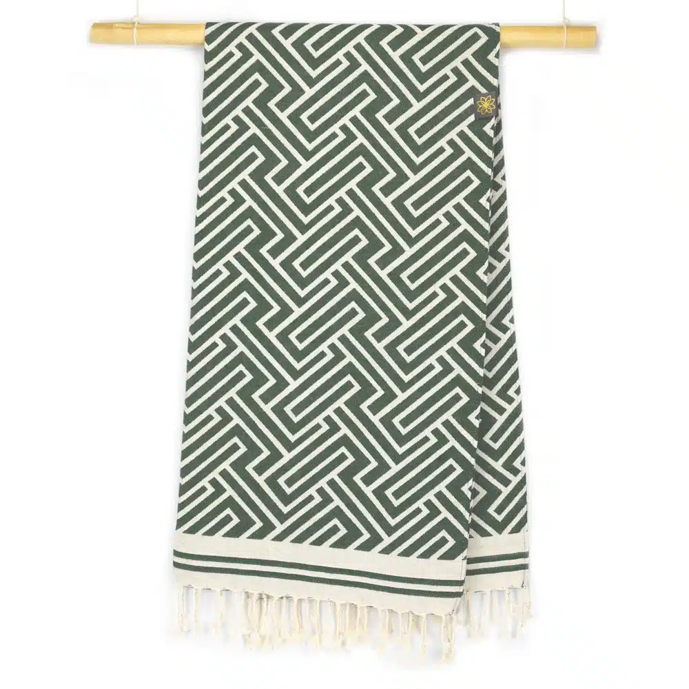 Tuch *Fouta* Hamamtuch Labyrinth, Tropical Forest 200x100cm