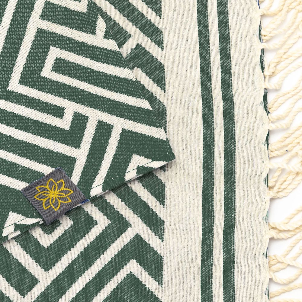 Tuch *Fouta* Hamamtuch Labyrinth, Tropical Forest 200x100cm