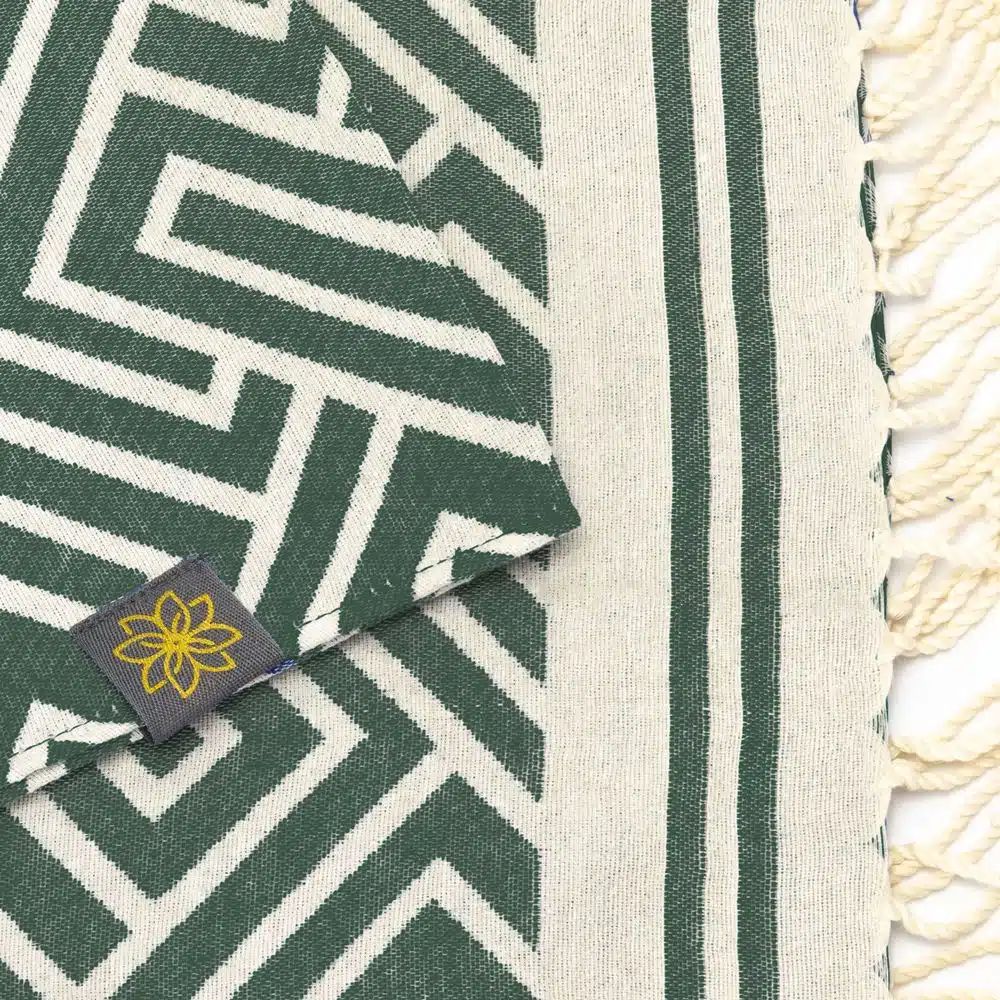 Tuch *Fouta* Hamamtuch Labyrinth, Tropical Forest 200x100cm