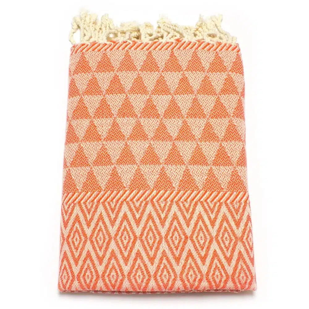 Tuch *Fouta* Hamamtuch Diamant, Mandarin Peel 200x100cm
