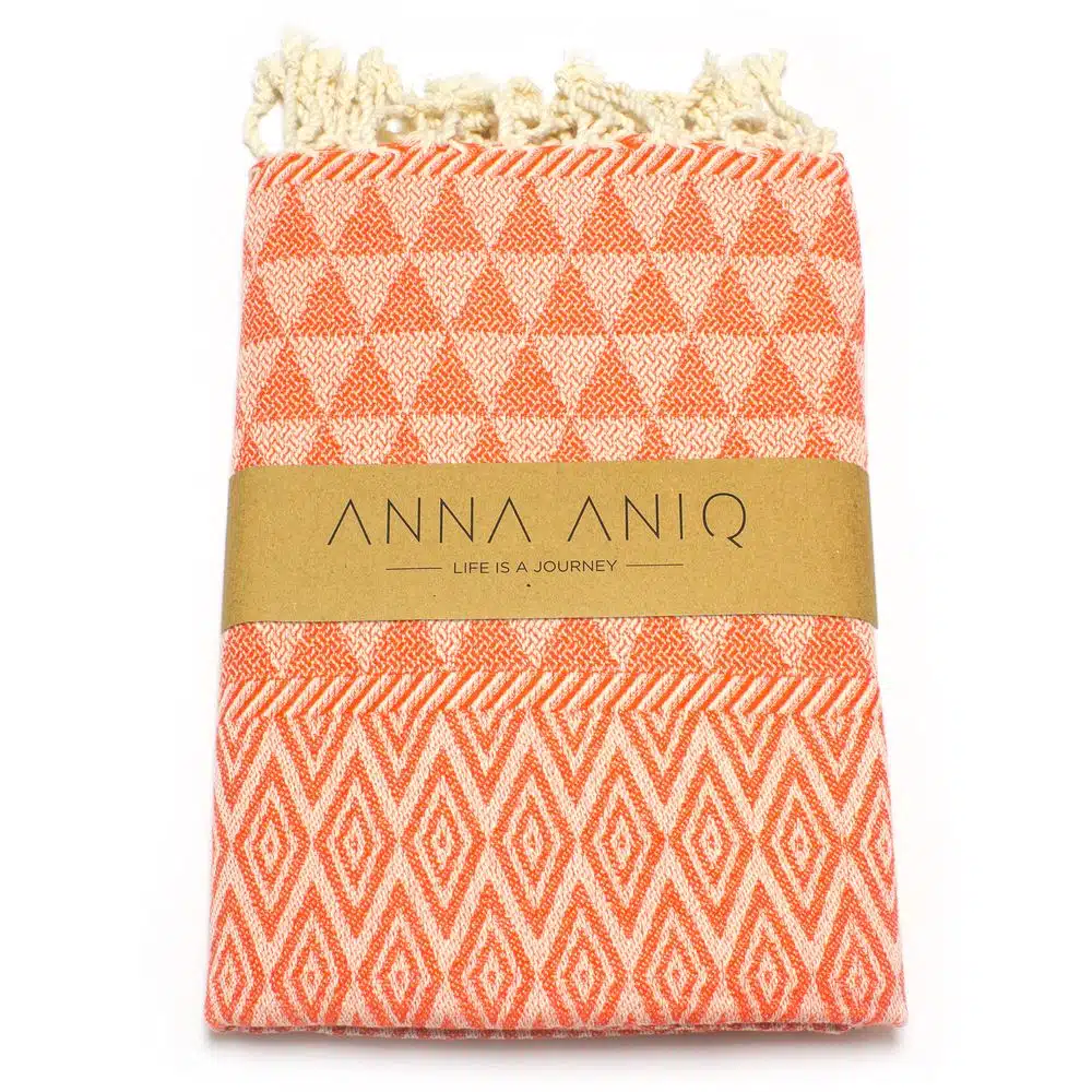 Tuch *Fouta* Hamamtuch Diamant, Mandarin Peel 200x100cm