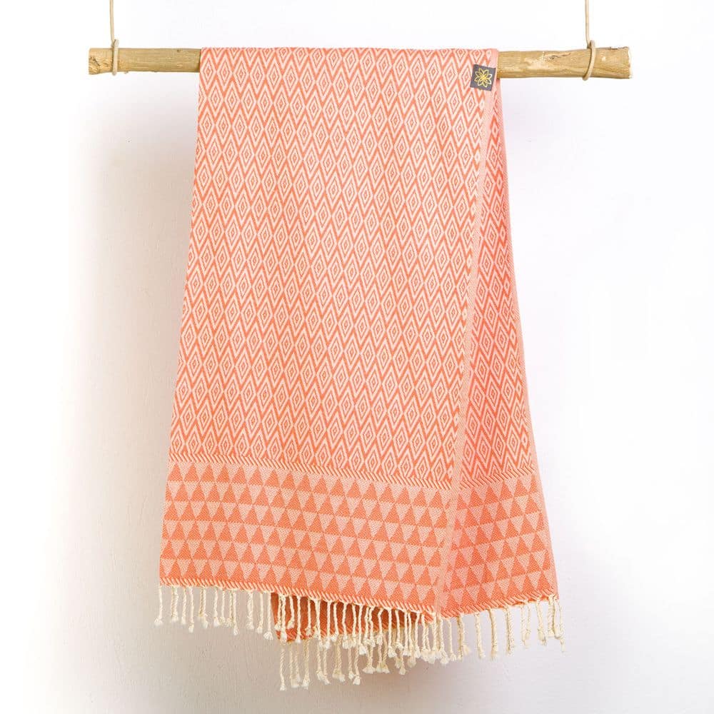 Tuch *Fouta* Hamamtuch Diamant, Mandarin Peel 200x100cm