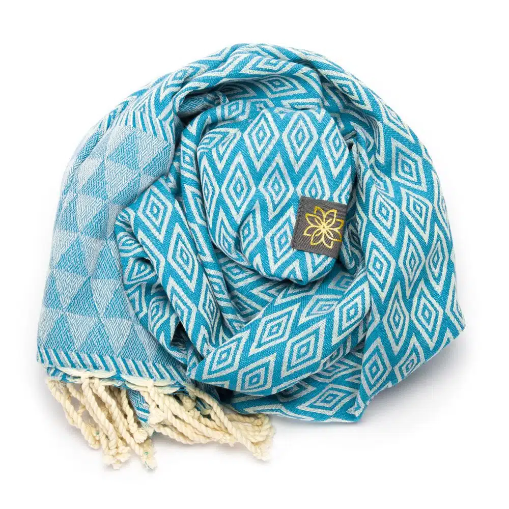 Tuch *Fouta* Hamamtuch Diamant, Tropical Lagoon 200x100cm
