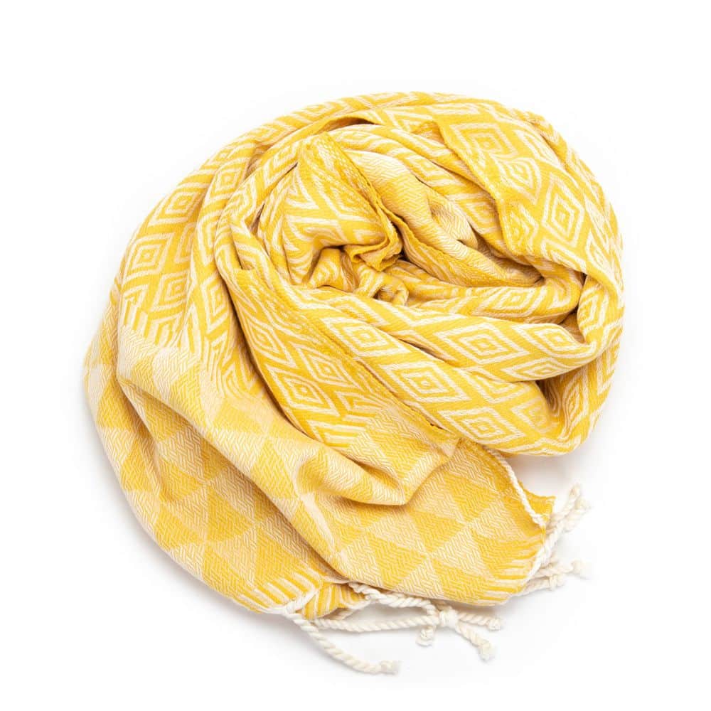 Tuch *Fouta* Hamamtuch Diamant, Sunflower Field 200x100cm