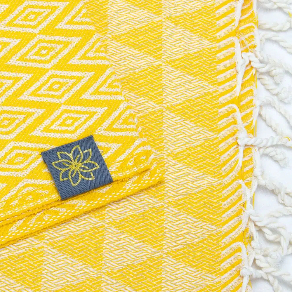 Tuch *Fouta* Hamamtuch Diamant, Sunflower Field 200x100cm