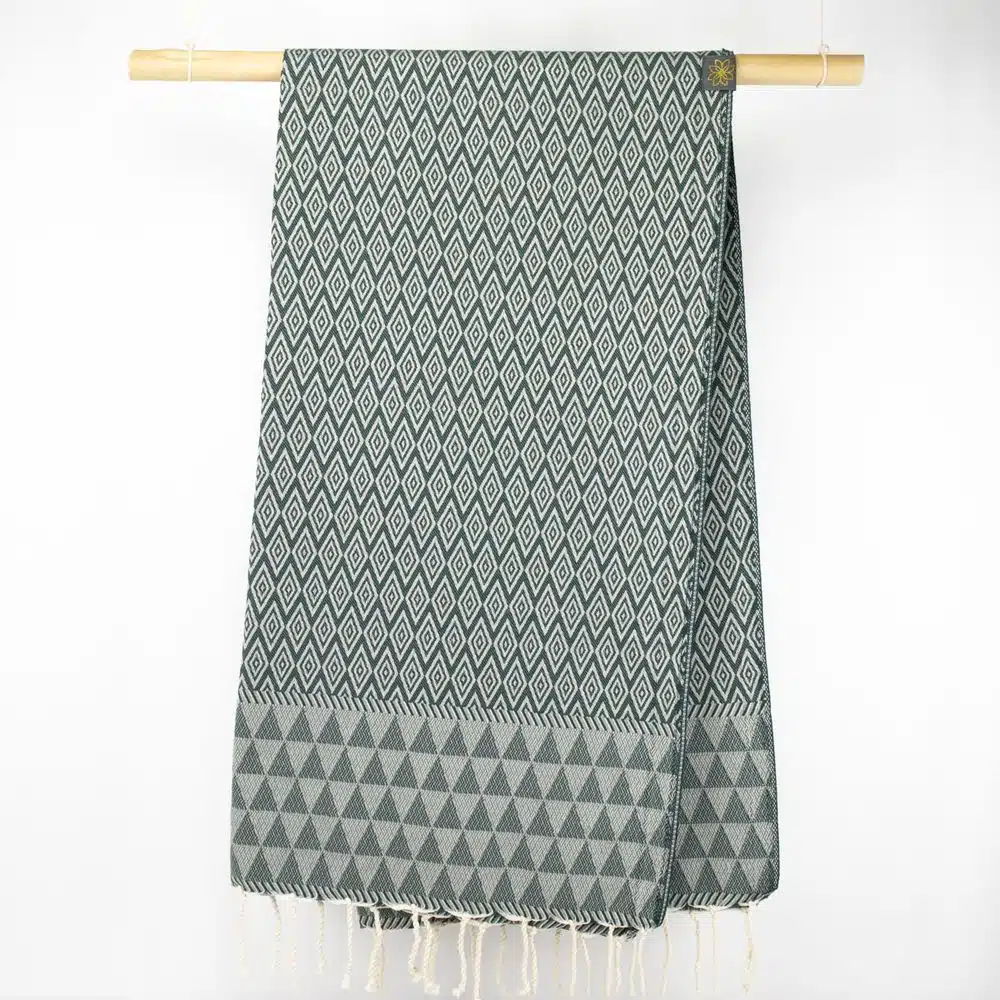 Tuch *Fouta* Hamamtuch Diamant, Tropical Forest 200x100cm