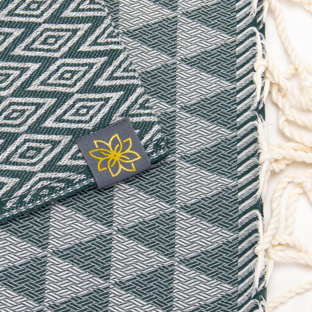 Tuch *Fouta* Hamamtuch Diamant, Tropical Forest 200x100cm