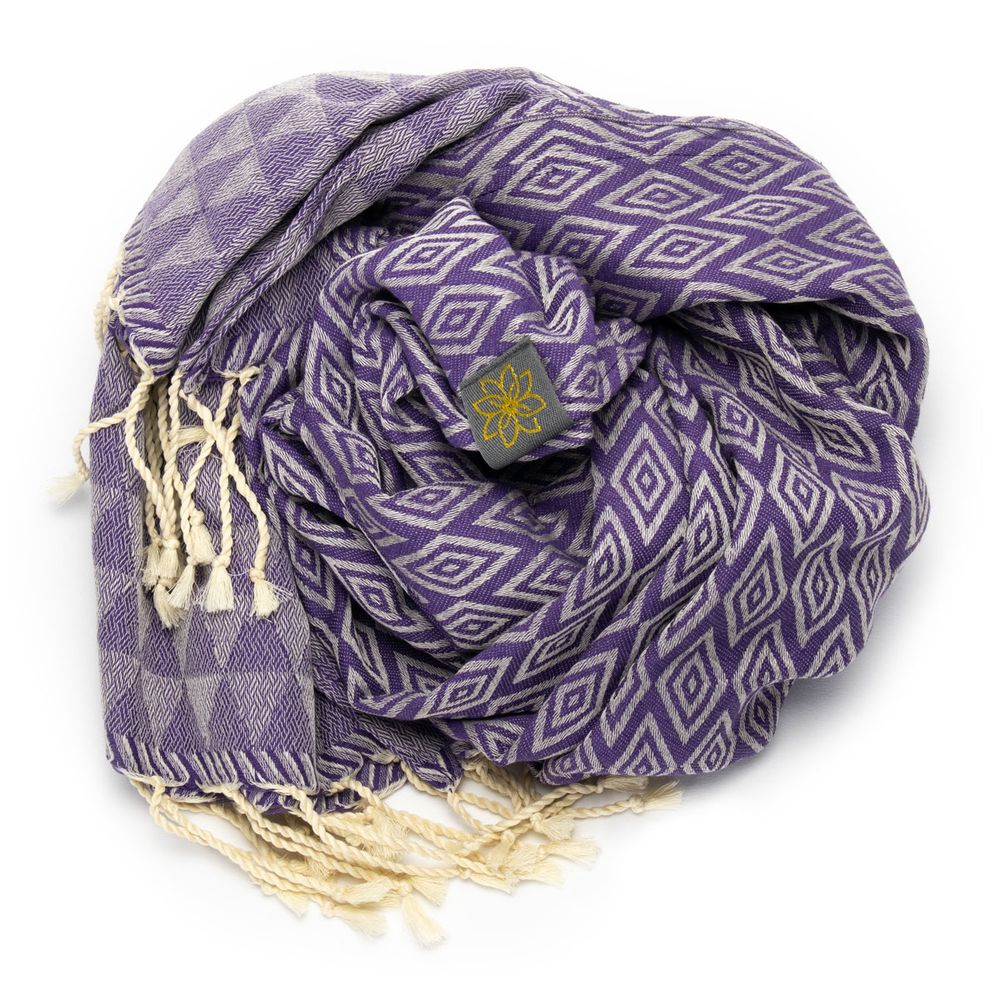 Tuch *Fouta* Hamamtuch Diamant, Dark Grapes 200x100cm