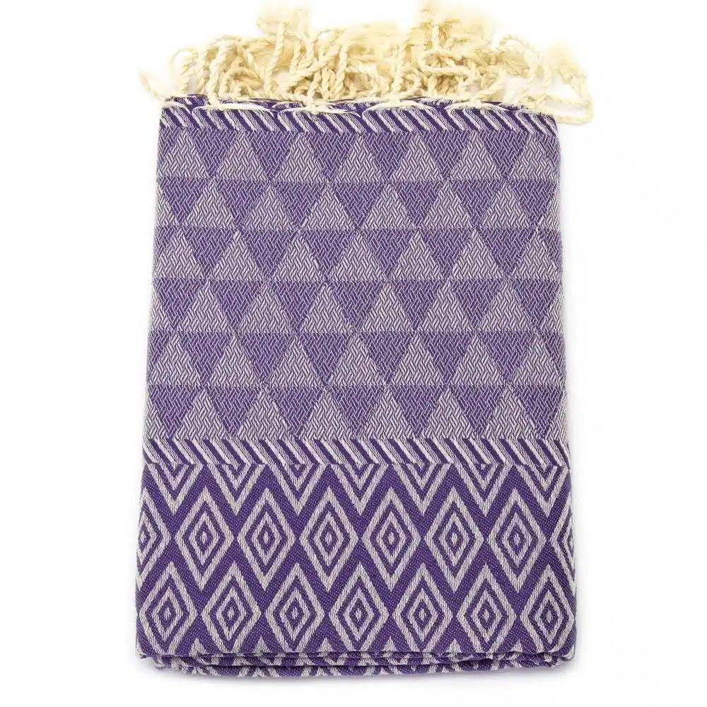 Tuch *Fouta* Hamamtuch Diamant, Dark Grapes 200x100cm