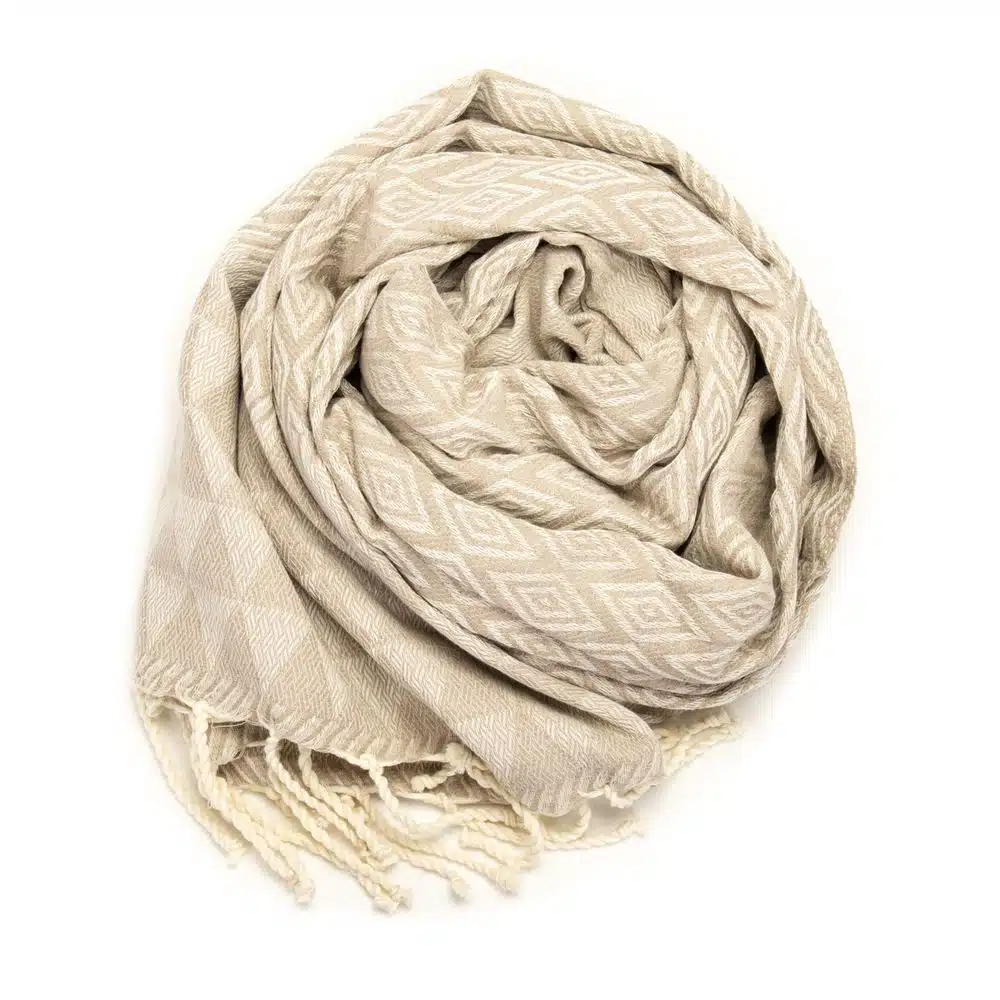 Tuch *Fouta* Hamamtuch Diamant, Natural Raffia 200x100cm