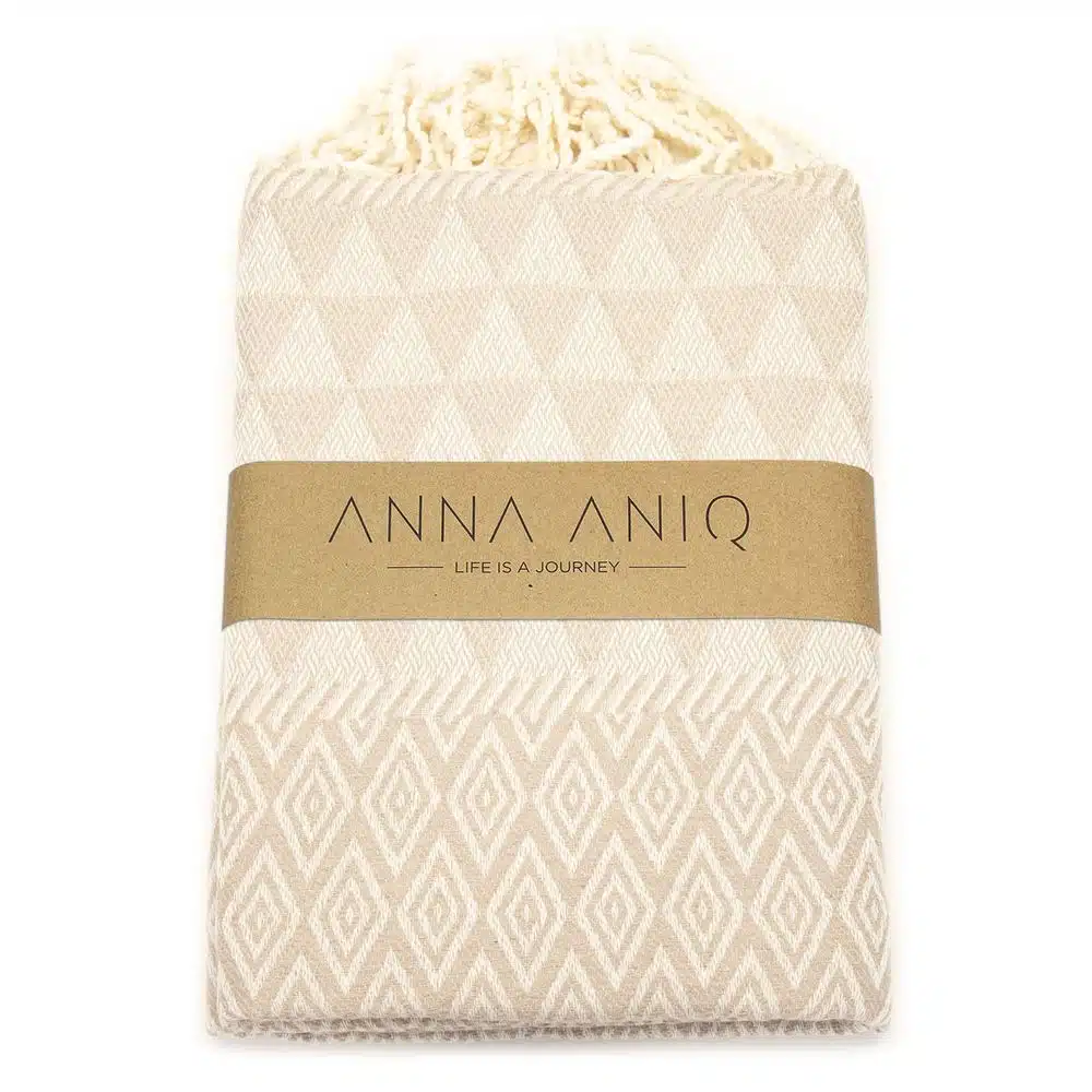 Tuch *Fouta* Hamamtuch Diamant, Natural Raffia 200x100cm