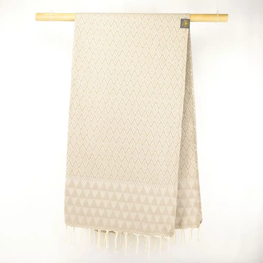 Tuch *Fouta* Hamamtuch Diamant, Natural Raffia 200x100cm