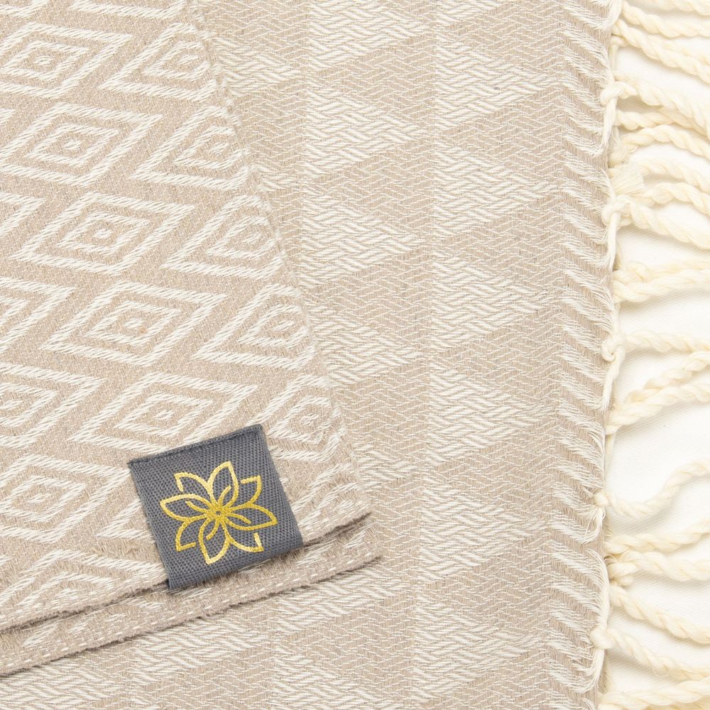 Tuch *Fouta* Hamamtuch Diamant, Natural Raffia 200x100cm