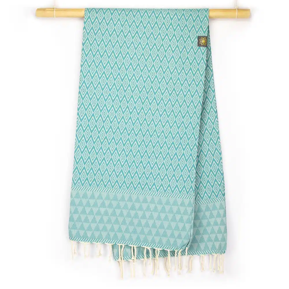 Tuch *Fouta* Hamamtuch Diamant, Emerald Stone 200x100cm