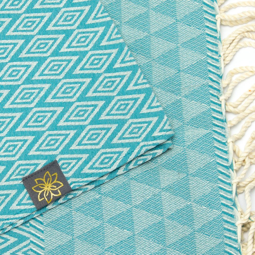 Tuch *Fouta* Hamamtuch Diamant, Emerald Stone 200x100cm