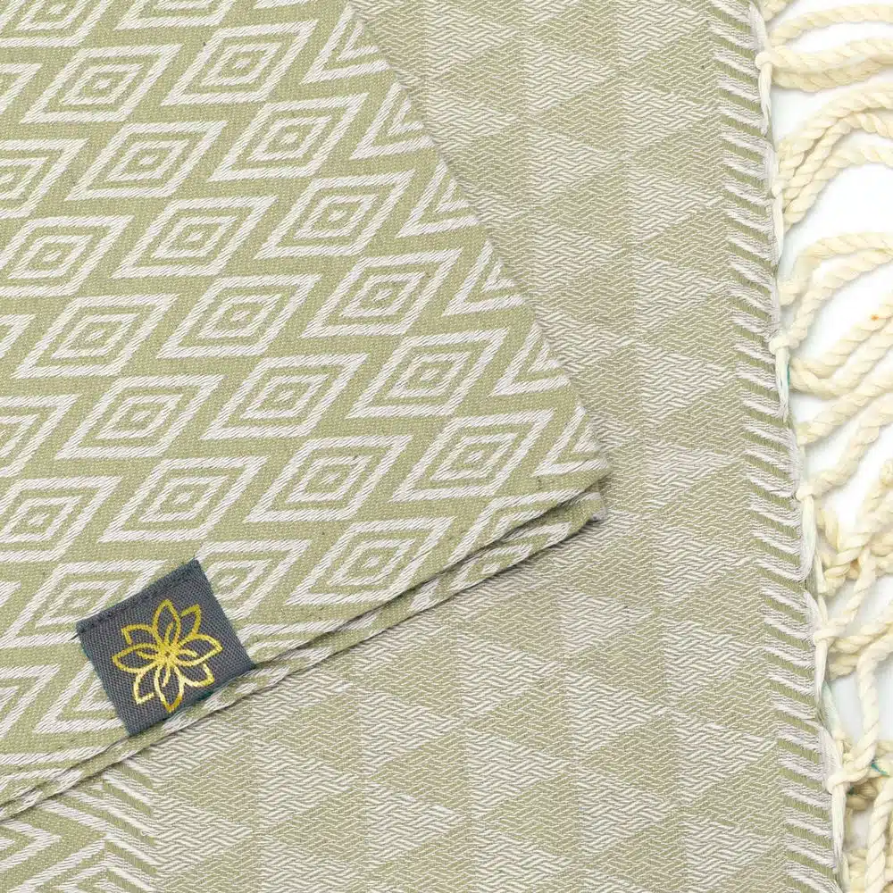 Tuch *Fouta* Hamamtuch Diamant, Desert Sage 200x100cm
