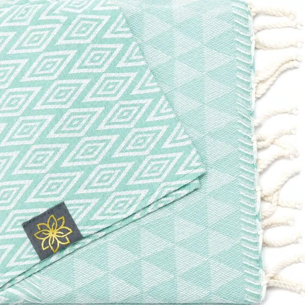 Tuch *Fouta* Hamamtuch Diamant, Coastal Mint 200x100cm