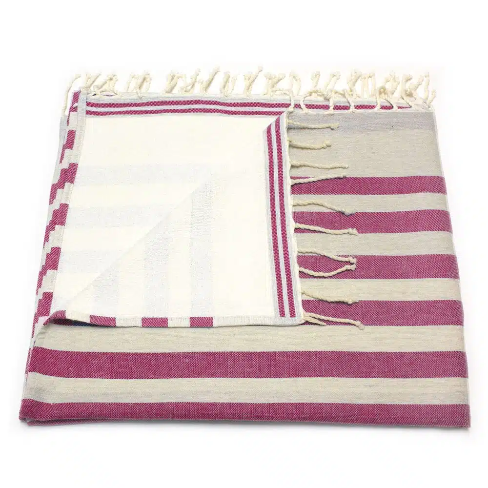 Tuch *Fouta* Hamamtuch Frottee, Dark Cherry 180x100cm