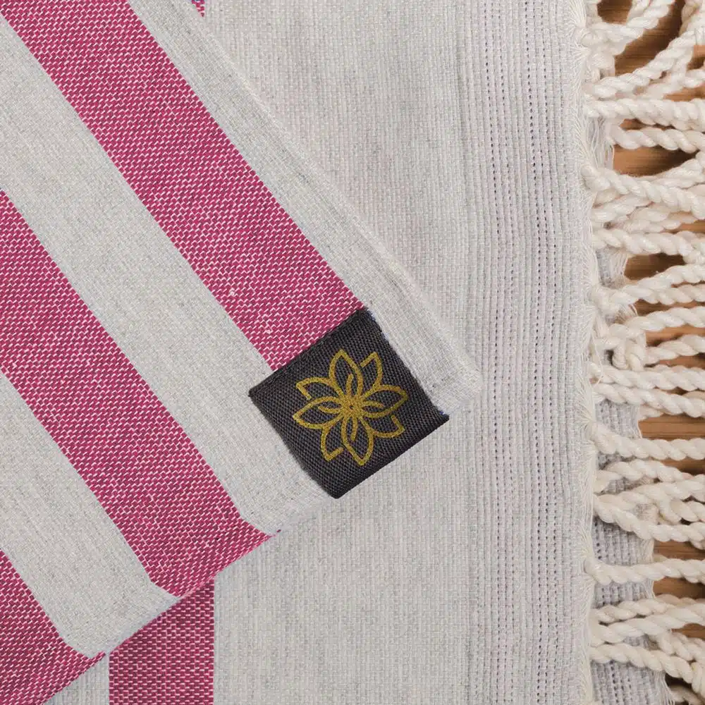 Tuch *Fouta* Hamamtuch Frottee, Dark Cherry 180x100cm