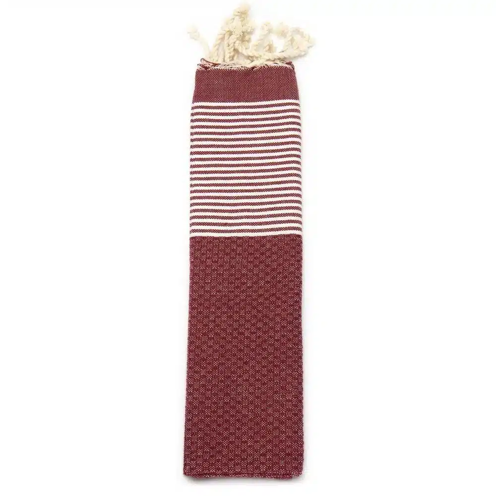 Handtuch *Fouta* Wabenmuster, Dark Cherry 70x50cm