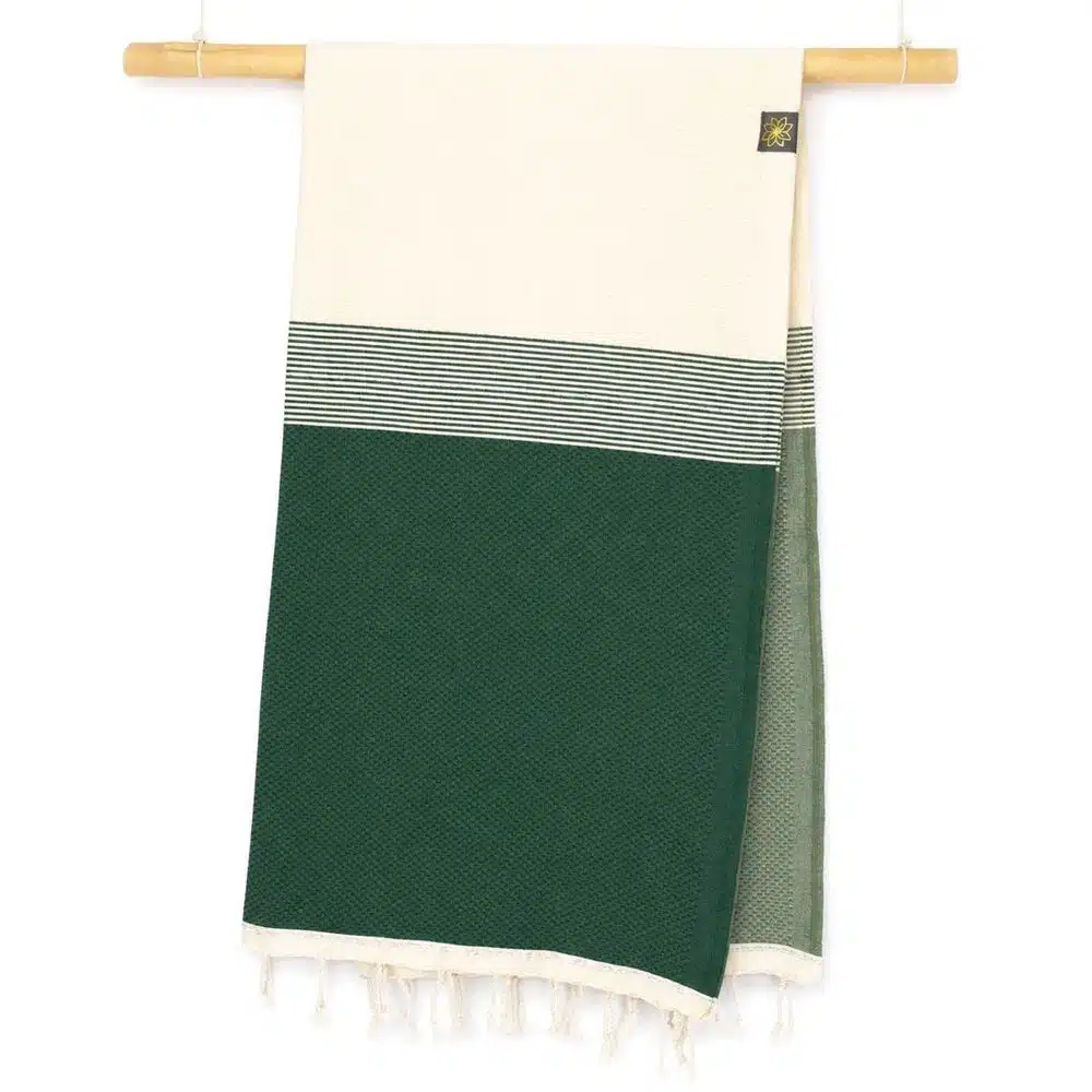 Tuch *Fouta* Hamamtuch Wabenmuster, Tropical Forest *Special Edition* 200x100cm