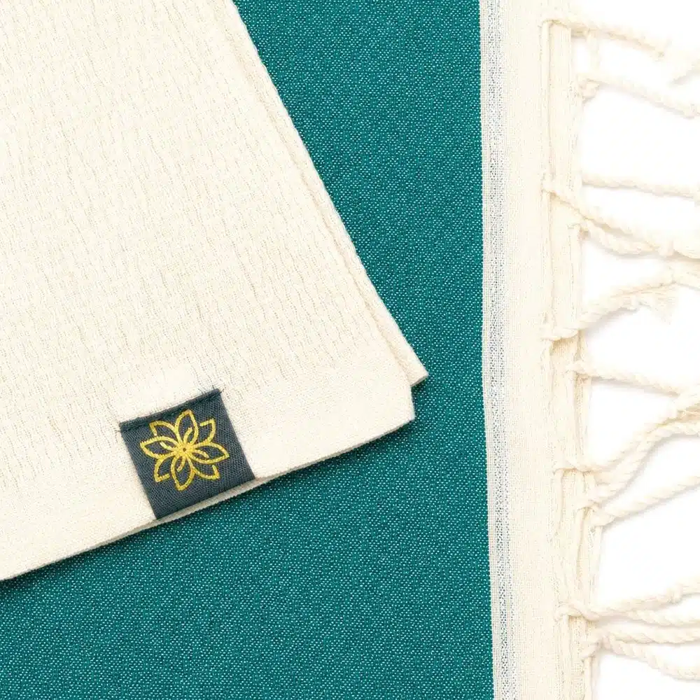 Tuch *Fouta* Hamamtuch Wabenmuster, Emerald Stone *Special Edition* 200x100cm