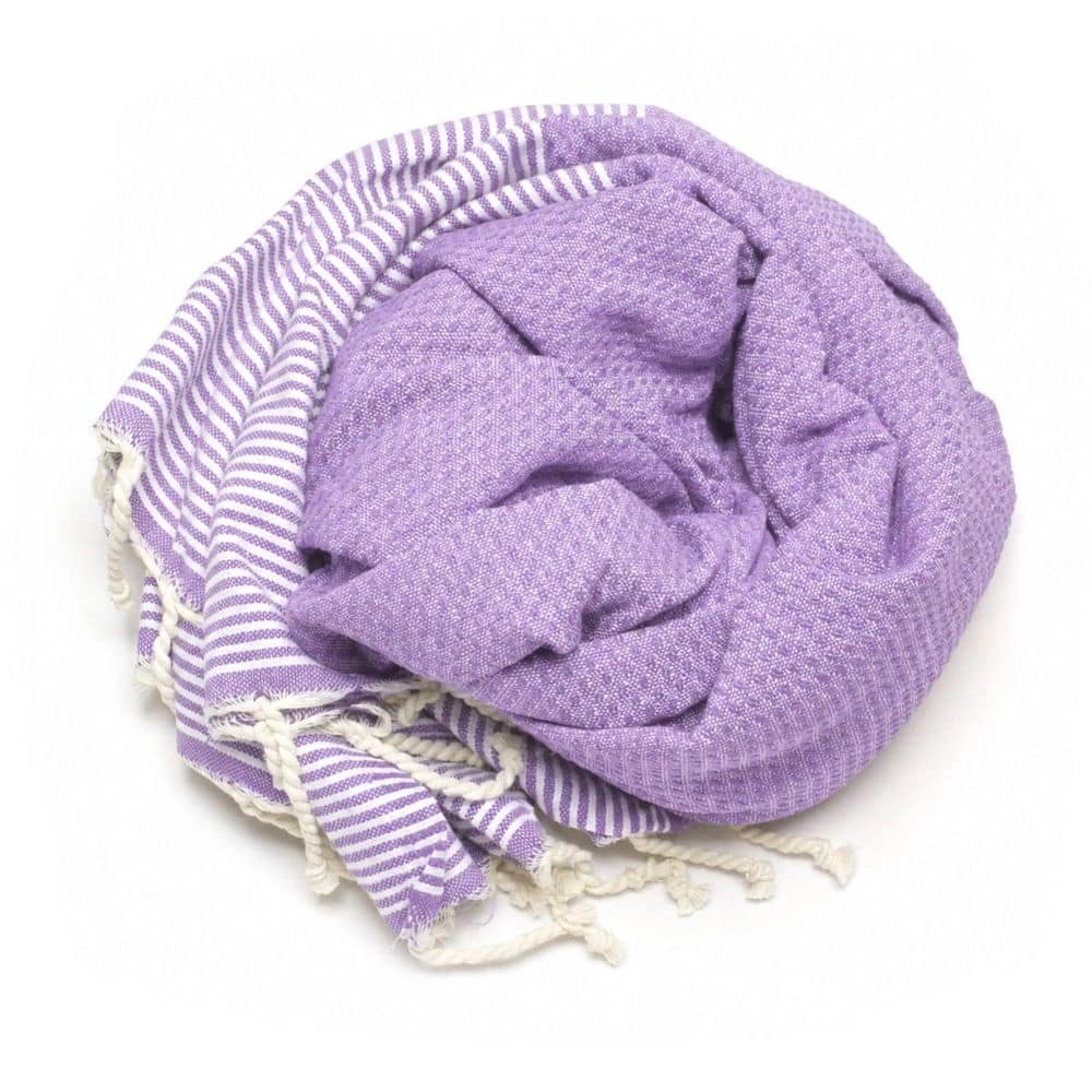 Tuch *Fouta* Hamamtuch Wabenmuster,  Wild Lavender 200x100cm