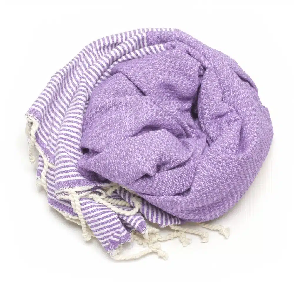 Tuch *Fouta* Hamamtuch Wabenmuster,  Wild Lavender 200x100cm