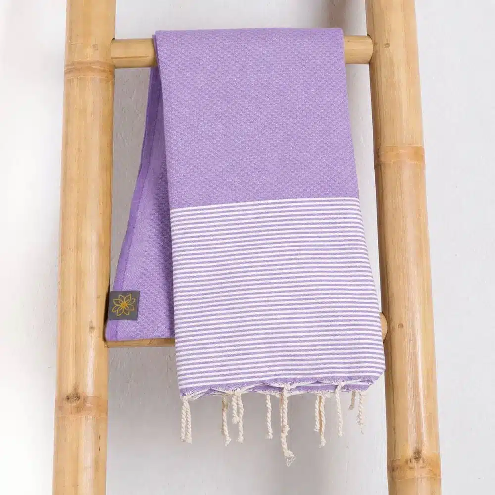 Tuch *Fouta* Hamamtuch Wabenmuster, Wild Lavender 200x100cm