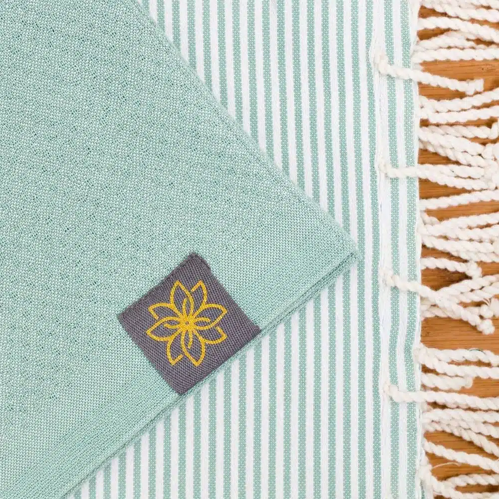 Tuch *Fouta* Hamamtuch Wabenmuster, Coastal Mint 200x100cm